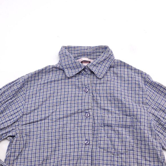 Victoria's Secret Button Up Long Sleeve Shirt Womens Size Extra Small XS Blue - Picture 1 of 10